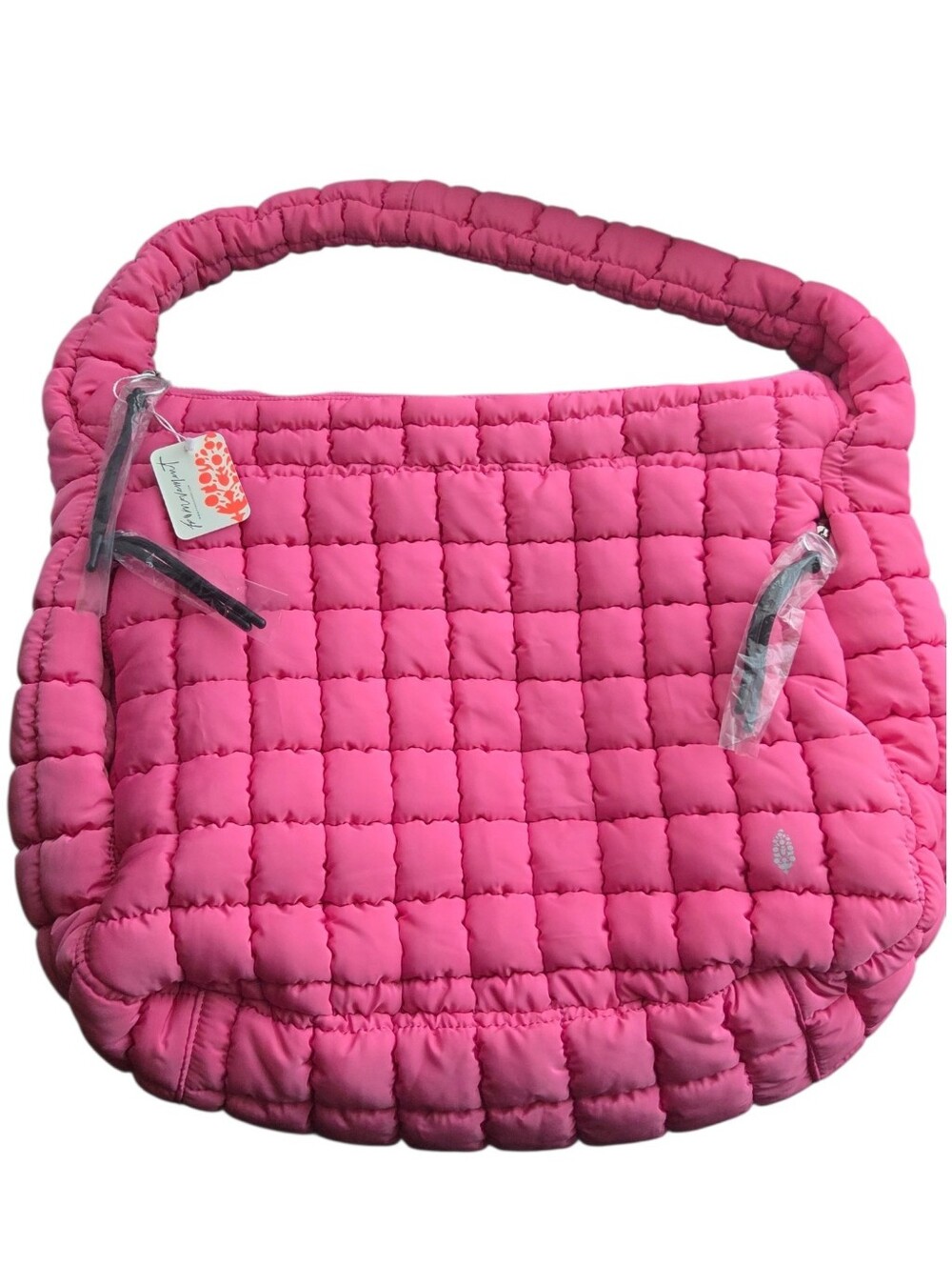 FP Movement Quilted Carryall Puffer Tote Bag Bubblegum Pink Oversized NWT - Picture 4 of 13